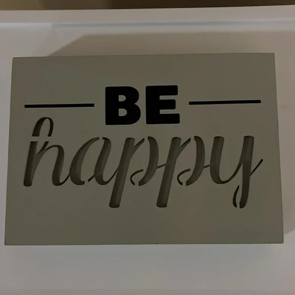 Be happy light up sign - Picture 1 of 4